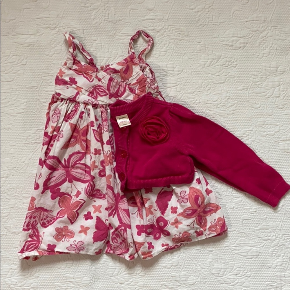 Old Navy dress and crop sweater 2T